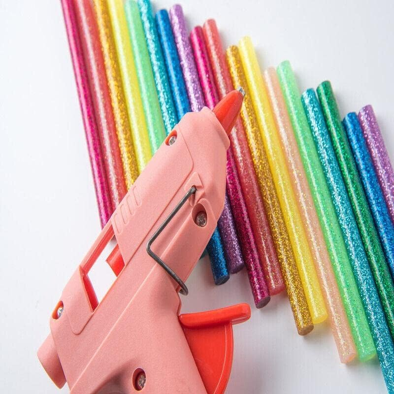 AIMALL 50PCS Colored Glitter Hot Melt Glue Gun Sticks for Arts Craft Wedding Card image number 2