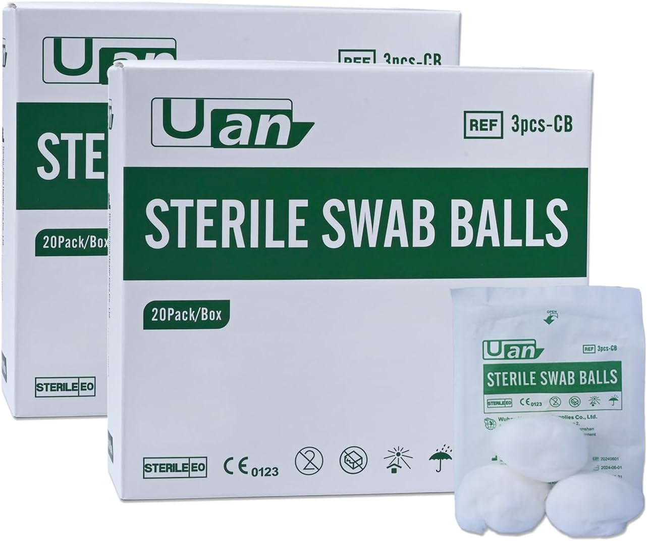 Cotton Balls Sterile &ndash; Gentle and 100% Pure Cotton, Ideal for Makeup and Sensitive Skin, Individually Packaged (120 Count)