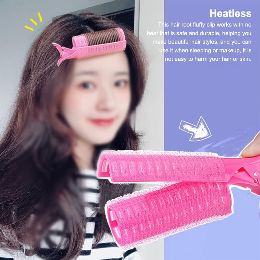 SUIOPPYUW Hair Root Clips Volumizing Fluffy Curling Bang Rollers Household Washable Reusable Plastic Heatless Hairpins Accessories, 3PCS image number 5