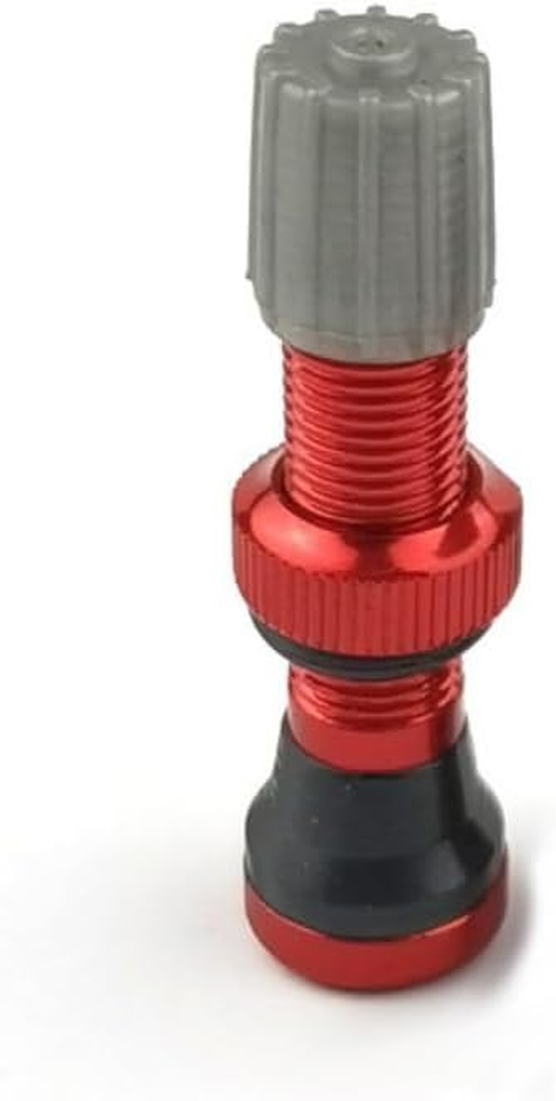 2Pcs 44Mm Red Tubeless Air Valve Aluminum Alloy Tyre Valve round Base Small Size Valves for MTB Road Bike Tubeless Valve Stem (With Caps)