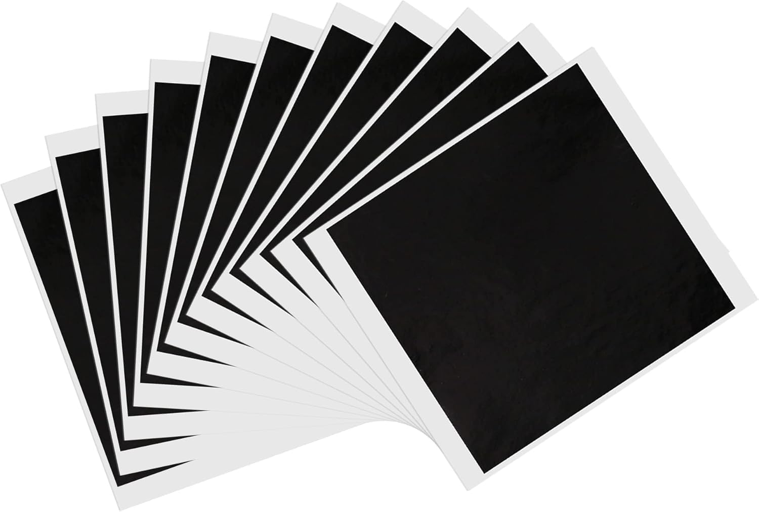 Gold Leaf Sheets,100 Sheets 8 X 8.5 Cm Black Gilding Gold Foil for Paintings, Arts Crafts, Nail, Home Decor (Black, 8 X 8.5 Cm)