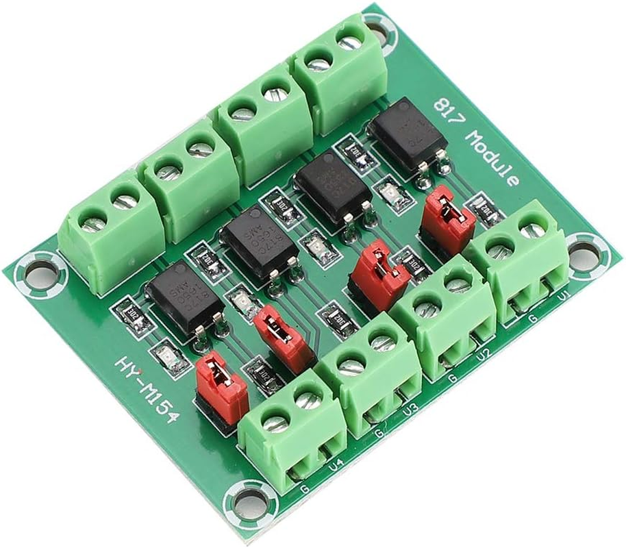 Zopsc 4 Channel Voltage Converter Optocoupler Isolated Board Adapter Module, 3.3V/5V to 3.6V/24V, Strong Anti-Interference, for Isolation Control and Voltage Conversion image number 3