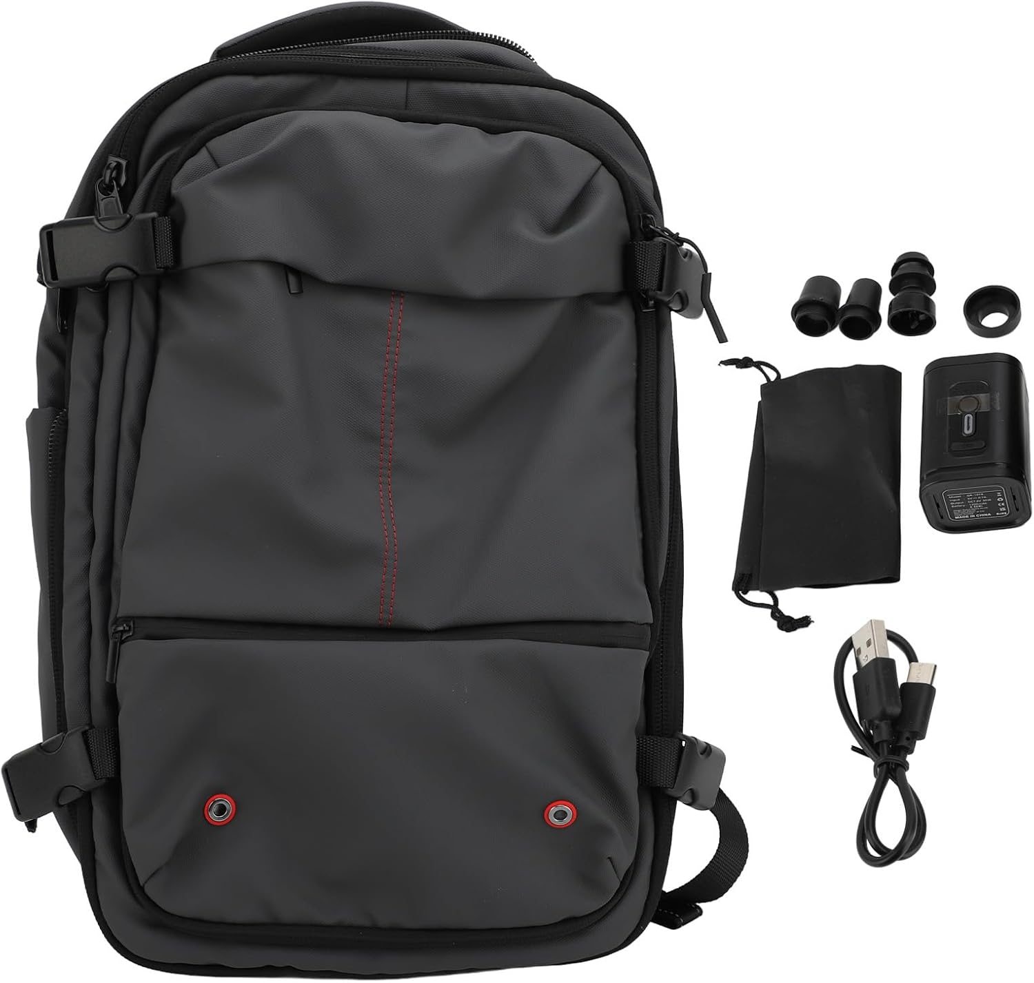 Travel Backpack, Vacuum Backpack with Vacuum Pump, 19 Inch Large Capacity Backpack, Expandable Travel Backpack with Combination Lock, Compartmentalized Storage Design