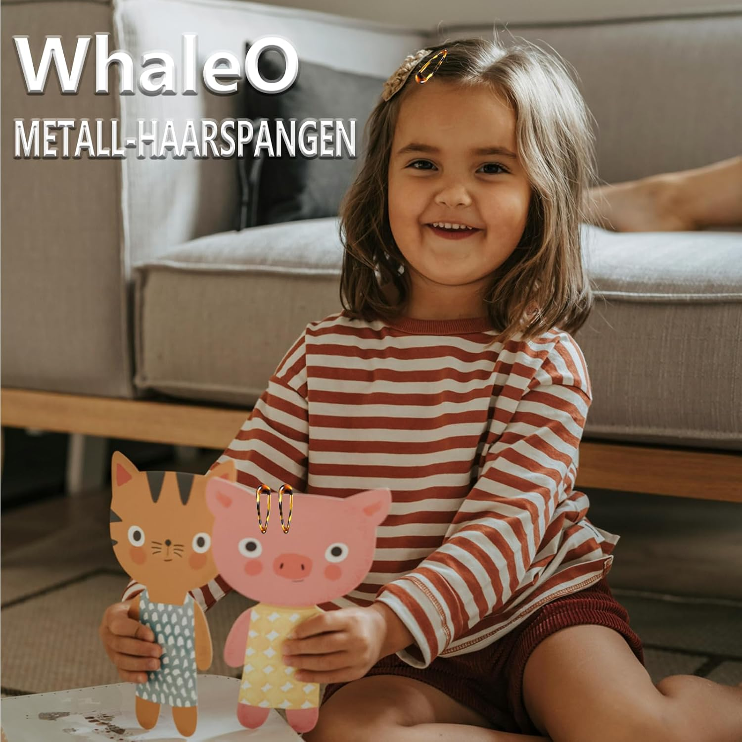 Whaleo Pack of 20 Hair Clips Women'S Girls Metal Hair Clip for Fine Hair Clips Women'S Clips Hair Clips Non-Slip Hair Clip Hair Clips French in Tortoiseshell Look Double Handle Snap image number 1