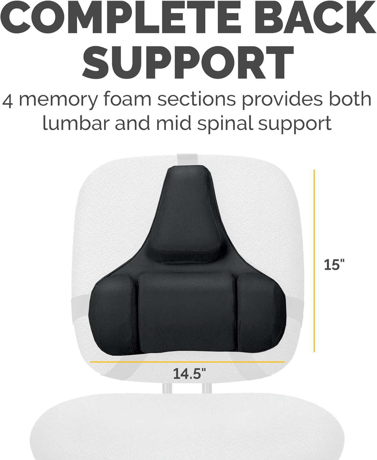 Fellowes Professional Series Back Support, Black (8037601) image number 4