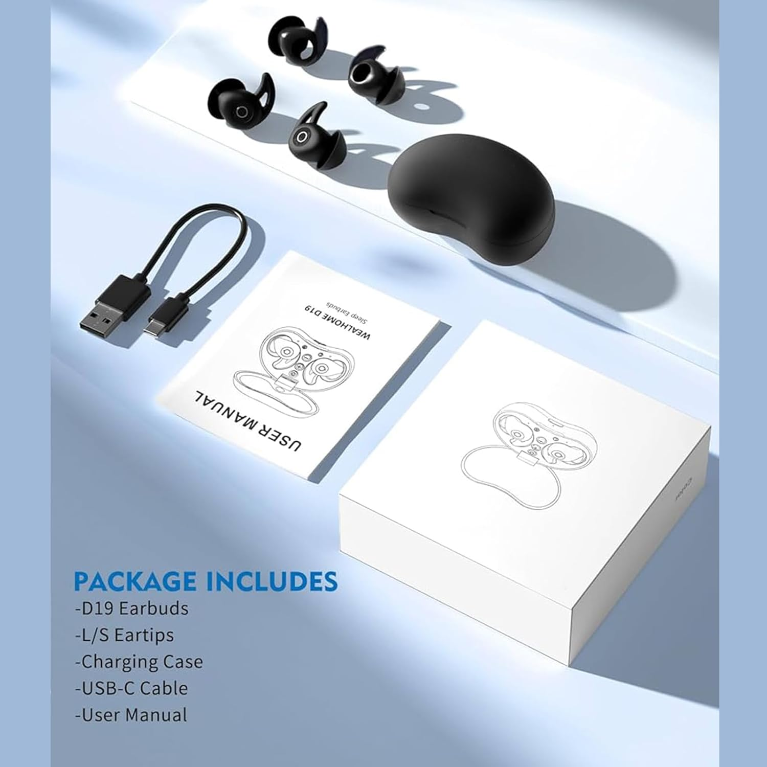 Noora Sleep Earbuds, 2025 New Noorasleep Snooze Pods Pro, Sleep A30, Noozepods Pro - Bluetooth Sleepbuds, for Side Sleepers Working Hiking, Soft and Snug Fit, with Smart Case (Mixc*2) image number 4