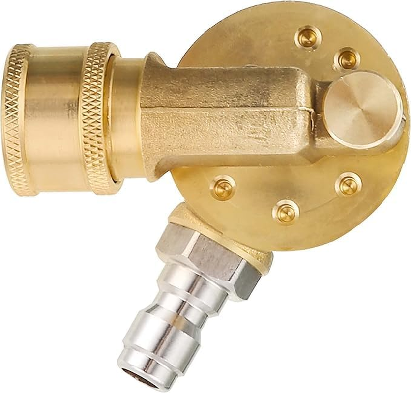 Pressure Washer Gutter Cleaner Attachment - 240 Degree Pivoting Coupler, 1/4&rdquo; Quick Connect, 7 Angles for Power Washer Spray Nozzle, 4500 PSI image number 3