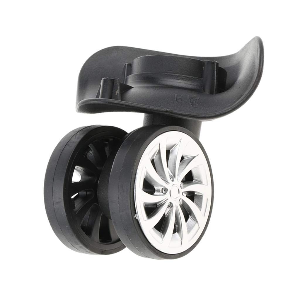 B Baosity 2 Pieces Suitcase Luggage Wheels Replacement Swivel Mute Casters for Trolley Black image number 3