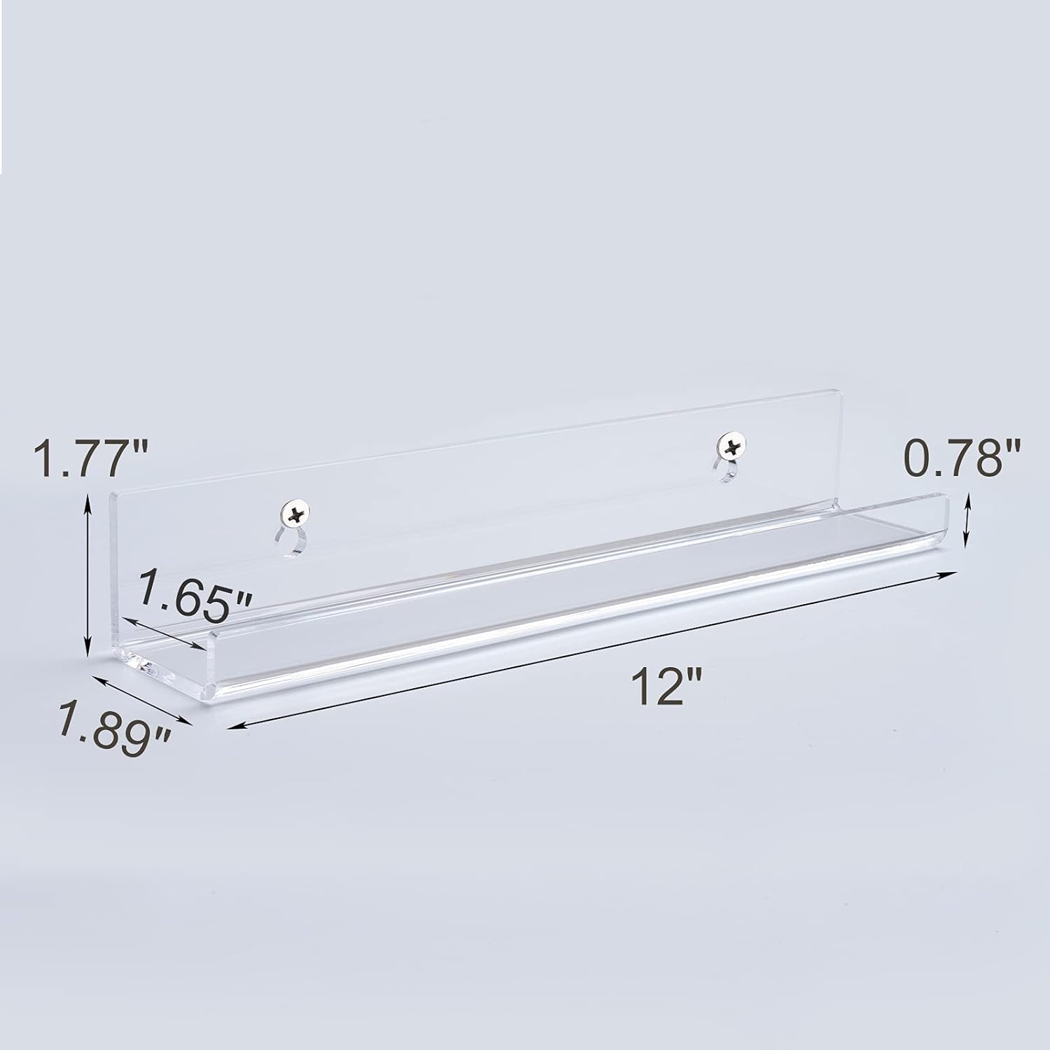 XOHYW Clear LP Vinyl Record Wall Mount Shelf, 6 Pack 12 Inch Acrylic Album Record Holder Display Rack, Floating Shelves Perfect for Style Office Home image number 5