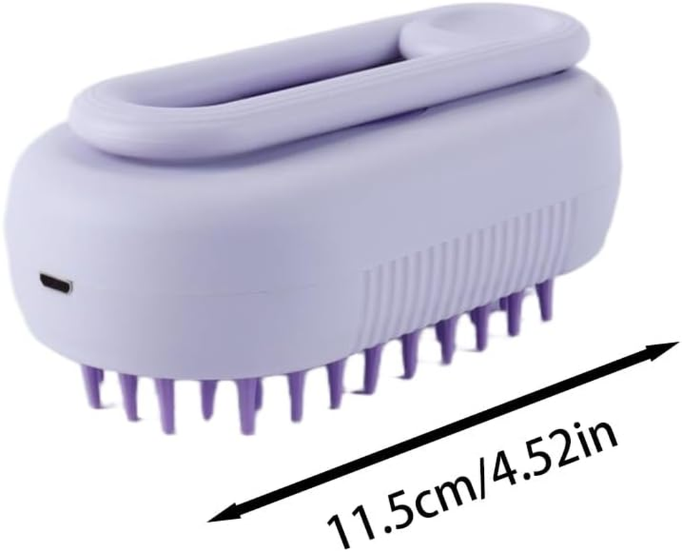 Laroal 4 in 1 Cat Steam Brush for Shedding, Rechargeable Dog Steamy Brush, Static Steam Pet Brushing, Massage, Cleaning (Purple)
