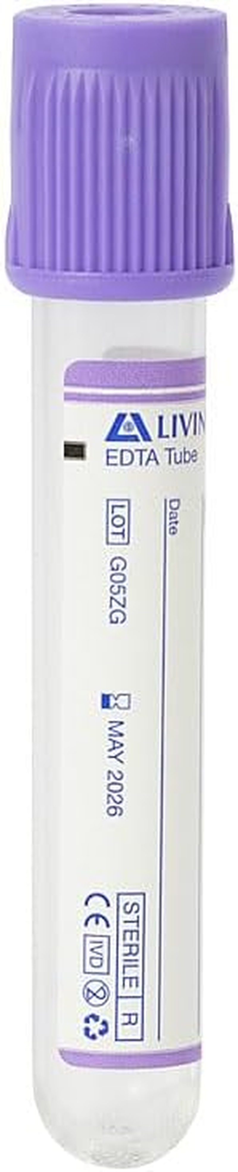 Livingstone Blood Collection Plastic Tube with K3 EDTA, 13 Mm X 75 Mm Size (Pack of 100) image number 4
