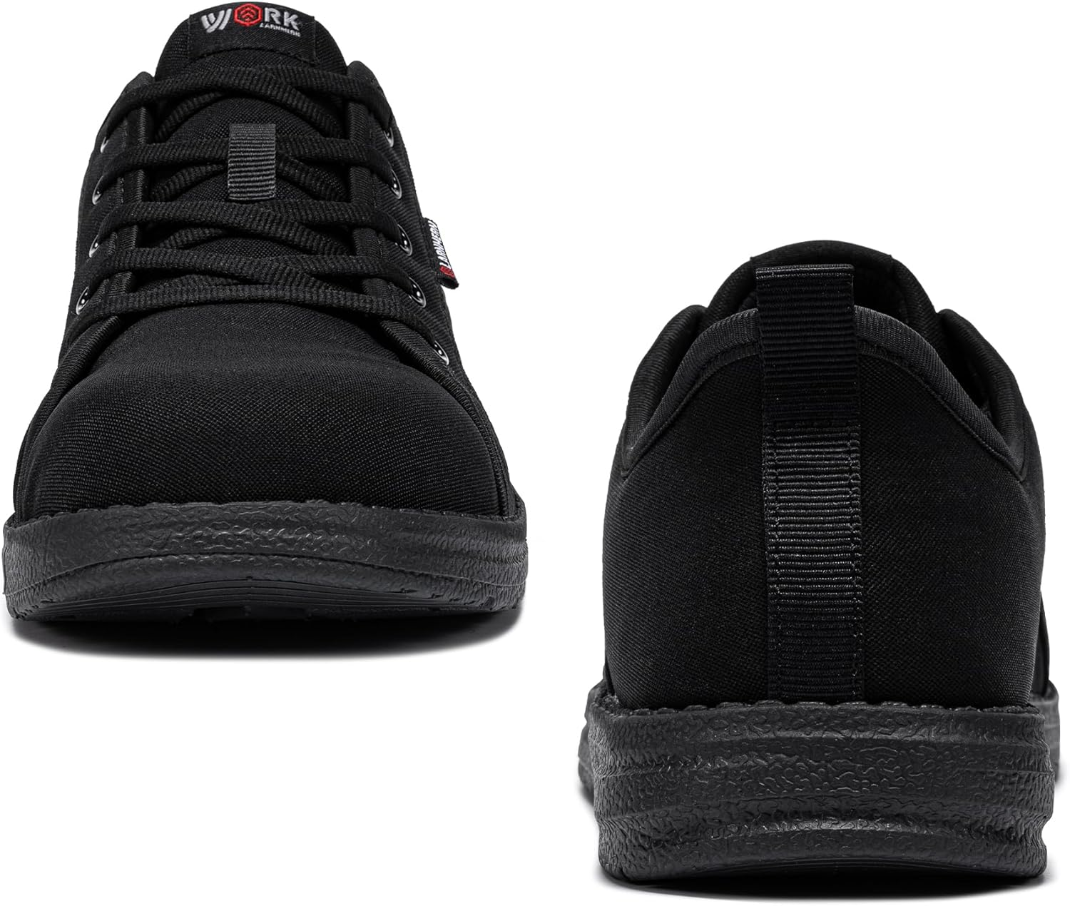 LARNMERN Steel Toe Shoes Men Hands Free Work Shoes Slip on Safety Toe Sneakers Lightweight Comfortable Walking image number 4