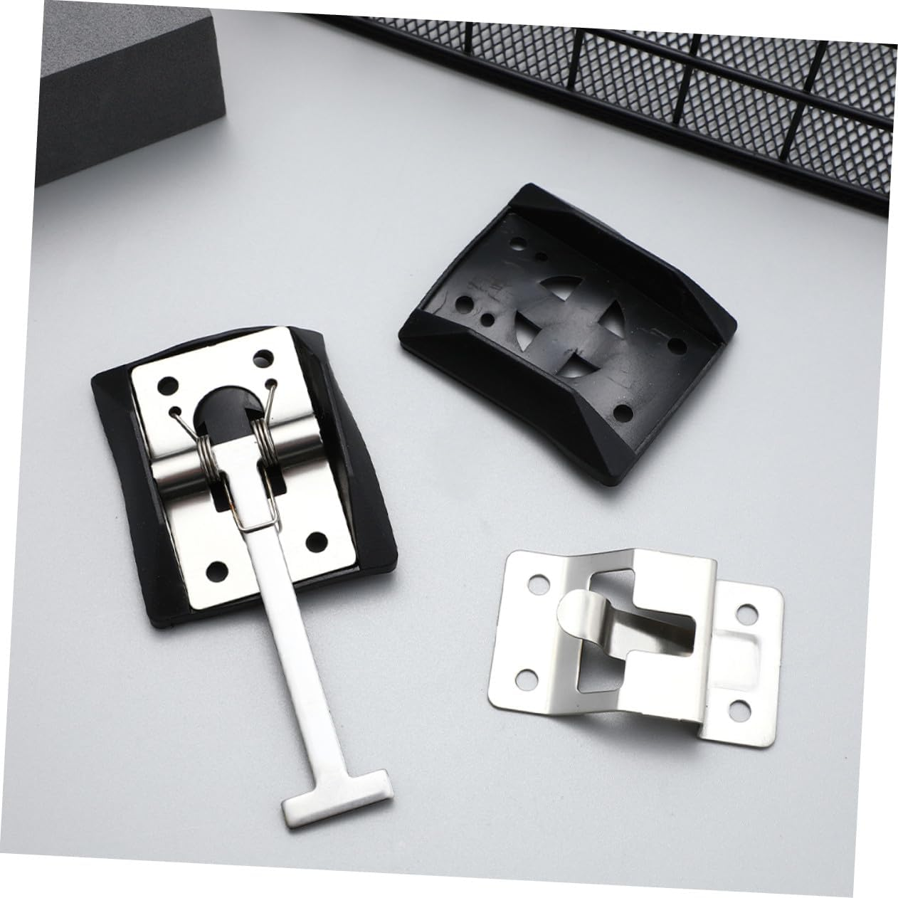 2 Sets Stainless Steel Rv Door Holder Cargo Trailer Latch Heavy-Duty Metal Hook Installation Truck Door Retainer for Efficient Cargo Transport image number 5