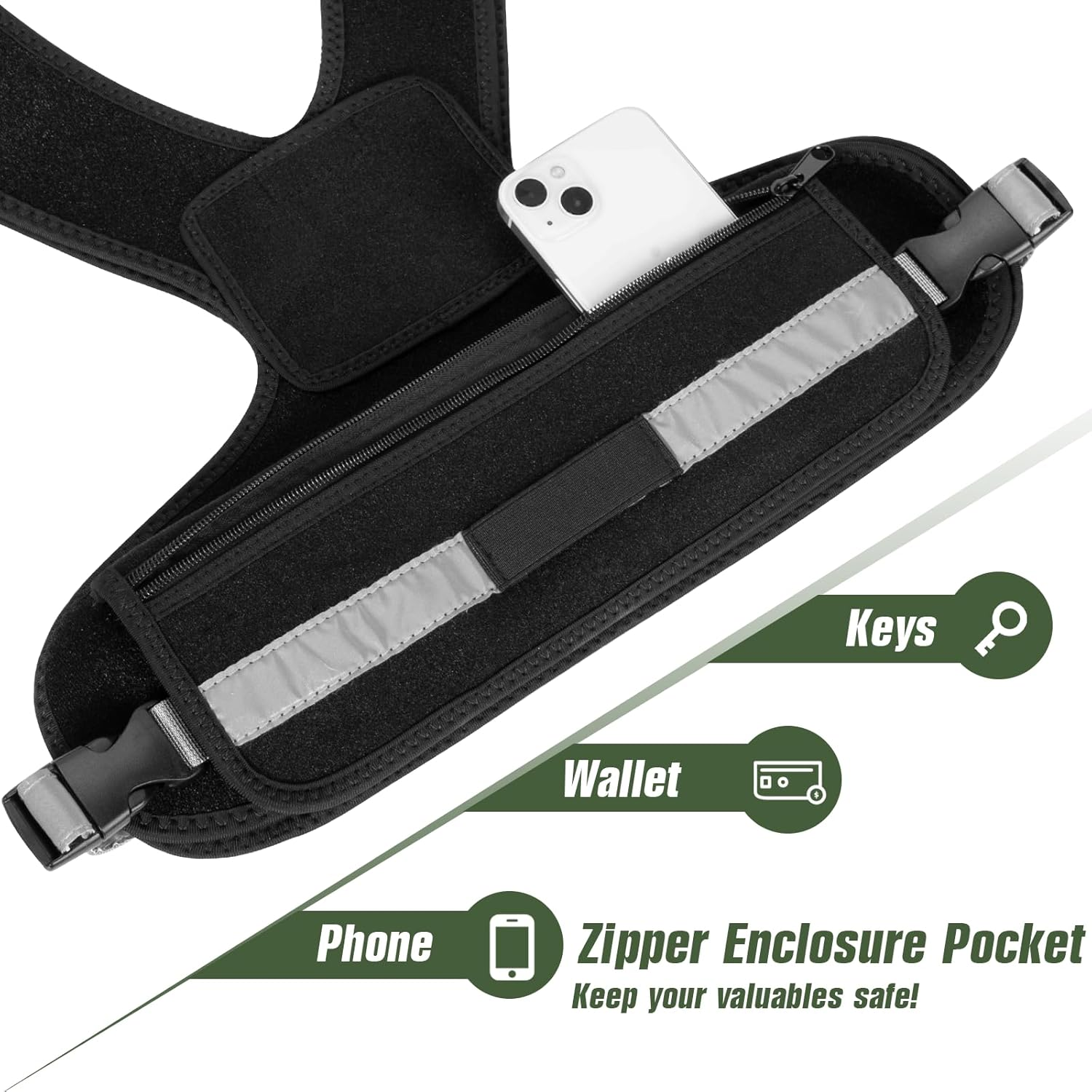 Hikeen Weighted Vest for Women, Sport Running Weighted Vest with LED Reflective Belt and Outdoor Headlight, 2-10 Lbs Weight Vest for Strength Training and Workout image number 4