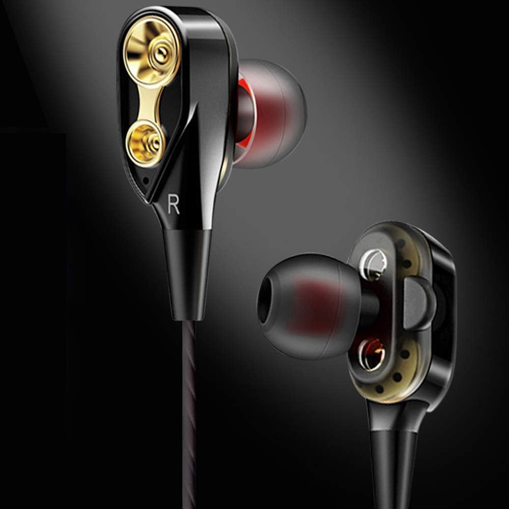 Zolyet Dual- Quad-Core 3.5Mm Noise Sport In-Ear Earphone with Crophone and Subwoofer Earphone R Universal Mobile Phone Ible Gold image number 3