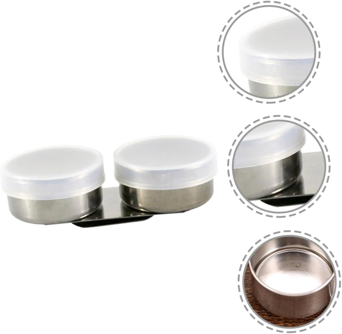 Homoyoyo Stainless Steel Brush Washing Pots with Lid 2Pcs Mixing Containers for Artists Portable Paint Cleaner Suitable for Oil Painting and Brush Cleaning image number 1