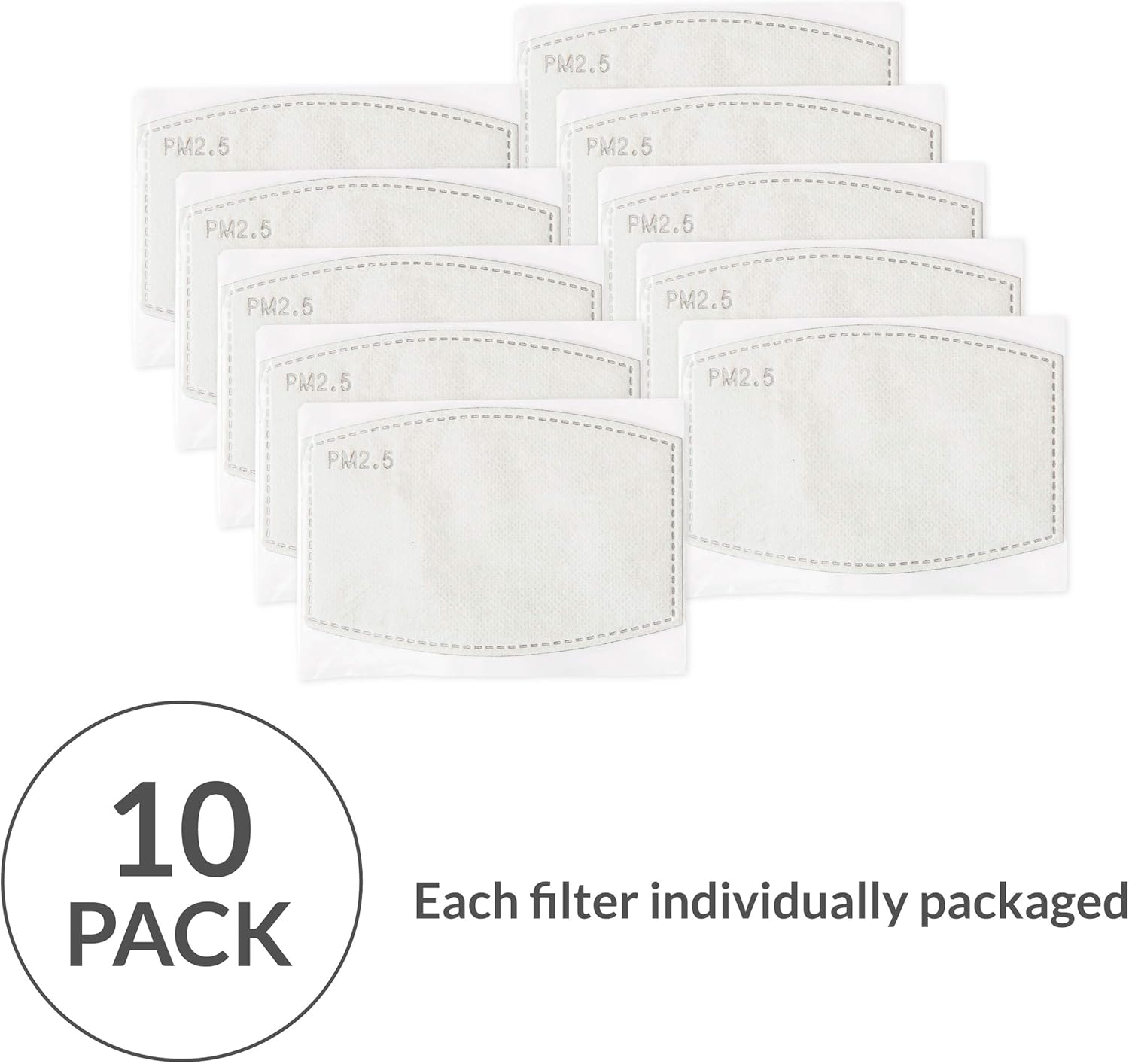 Weddingstar PM 2.5 Protective Mask Filters 5-Layer Carbon Technology - 10 Pack image number 1