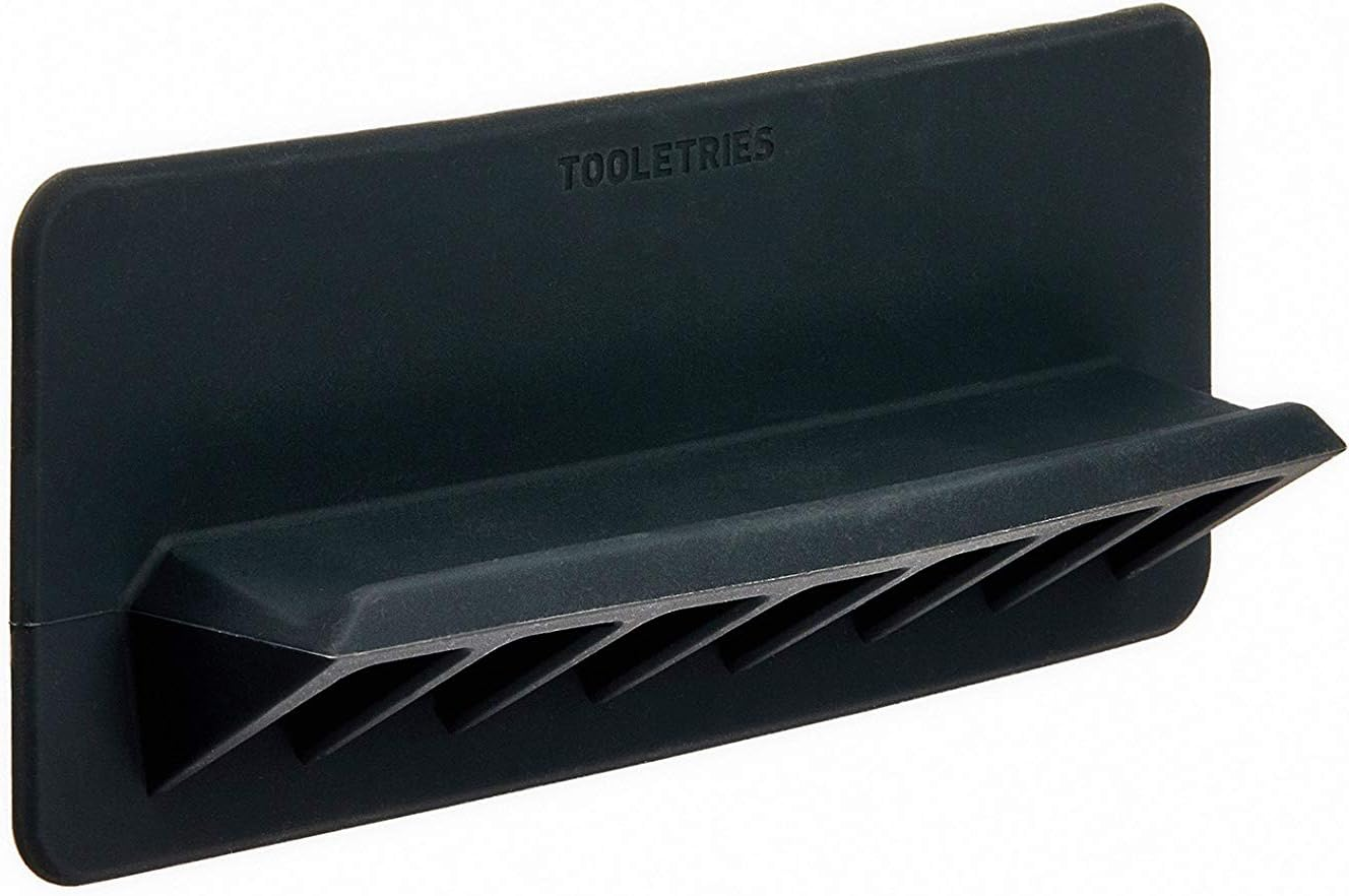 TOOLETRIES the Jack Phone Holder Designed for Shower Bath or Bathroom Mirror. Holds Any Phone Tablet Ipad Patented Silicone Grip Technology Glass Mirror Tiles Windows (Charcoal) image number 1