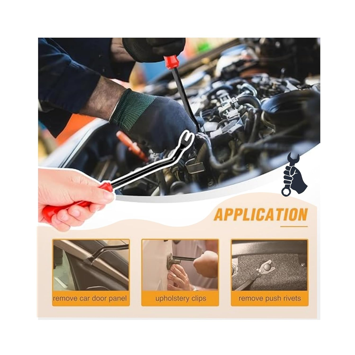 1240-Piece Car Push Retainer Clips Body Clips Plastic Fasteners Kit 22 Most Popular Sizes Nylon Auto Push Pin Rivets Set with 5 Removal Tools for Bumper, Fender, Door Trim