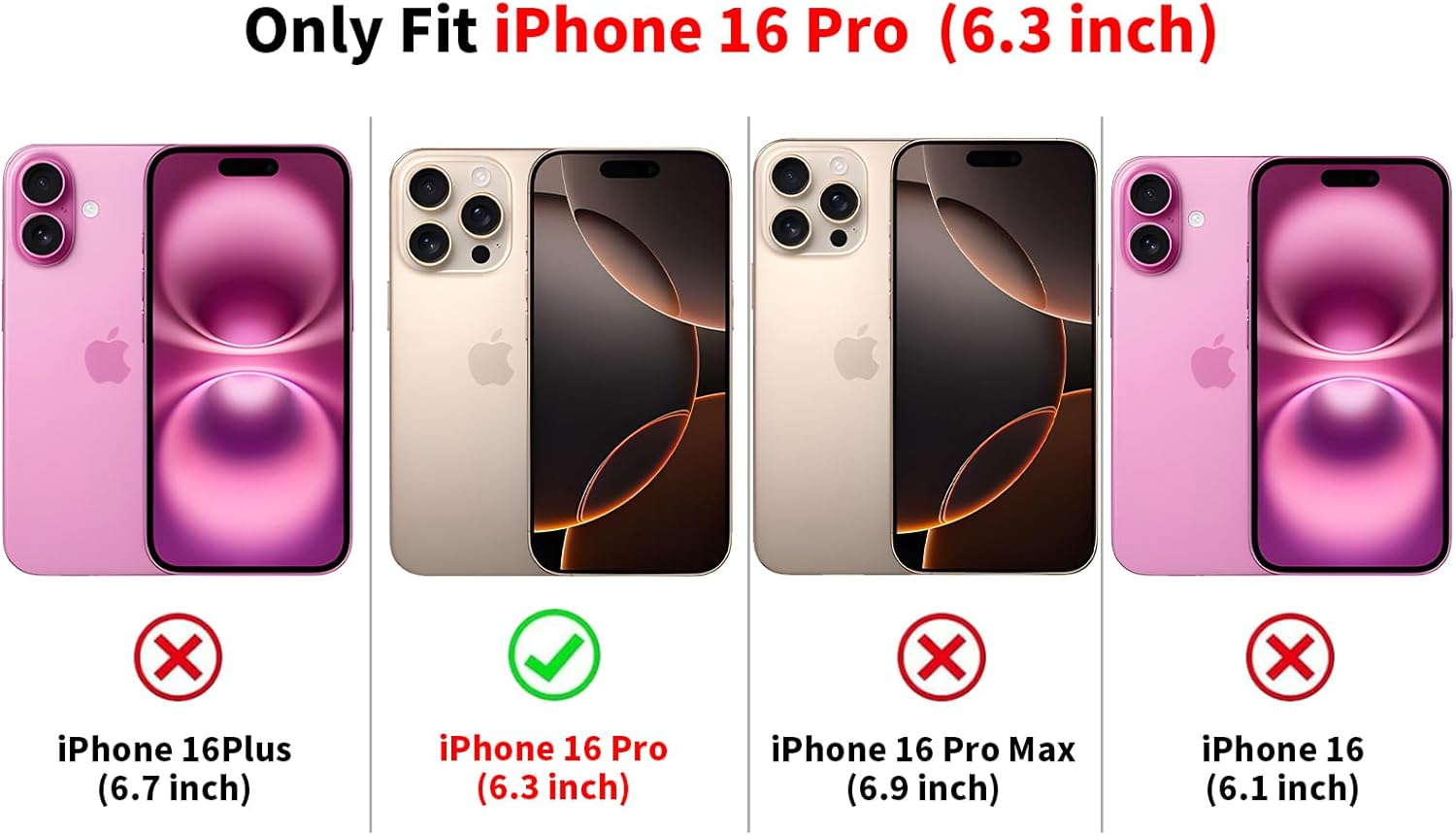 Yirlbey Transparent Mobile Phone Case for Iphone 16 Pro Case, Aesthetic Colourful Bow Pattern Cute Design Girl Gift Protective Case, Silicone TPU Hard PC Back Case Cover for Iphone 16Pro 6.3 Inches image number 6