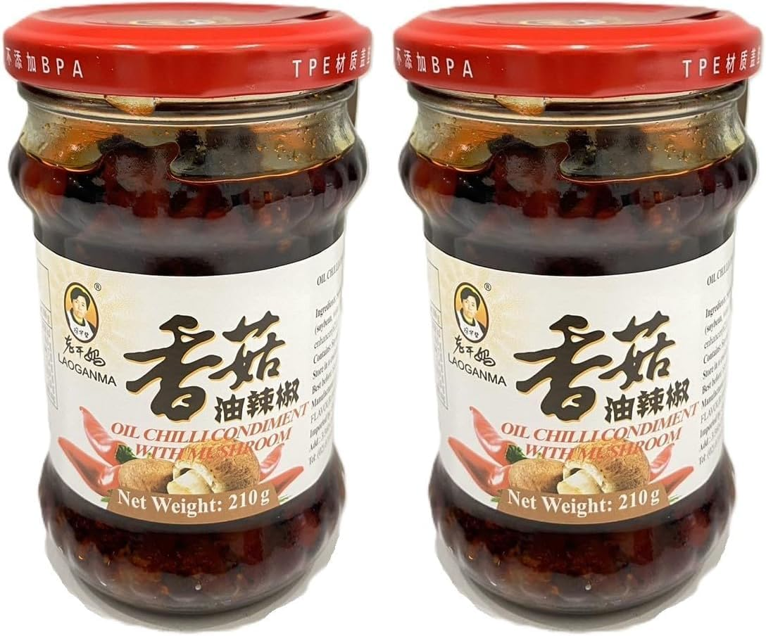 Laoganma Oil Chilli Condiment with Mushroom 210 G
