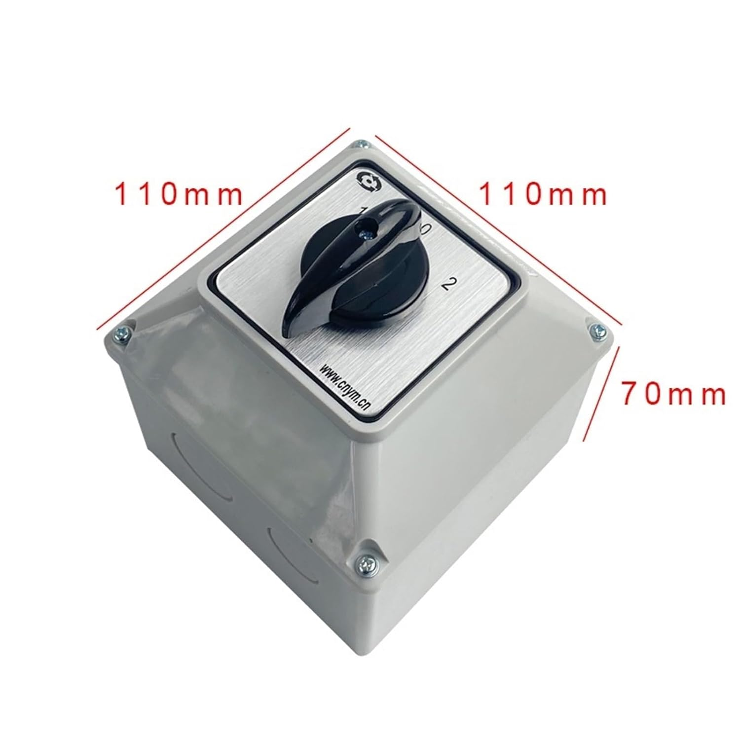 XNWKF LW26-32 YMW26-32/2M Changeover Cam Rotaris Switch 32A 2 Poles with Waterproof Box IP65 Select Interruptor Silver Contact(102 with Box)