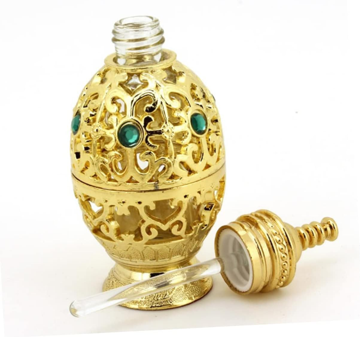 NOLITOY 2Pcs Empty Glass Bottle Luxury Essential Oil Container for Travel Perfume Sample Use