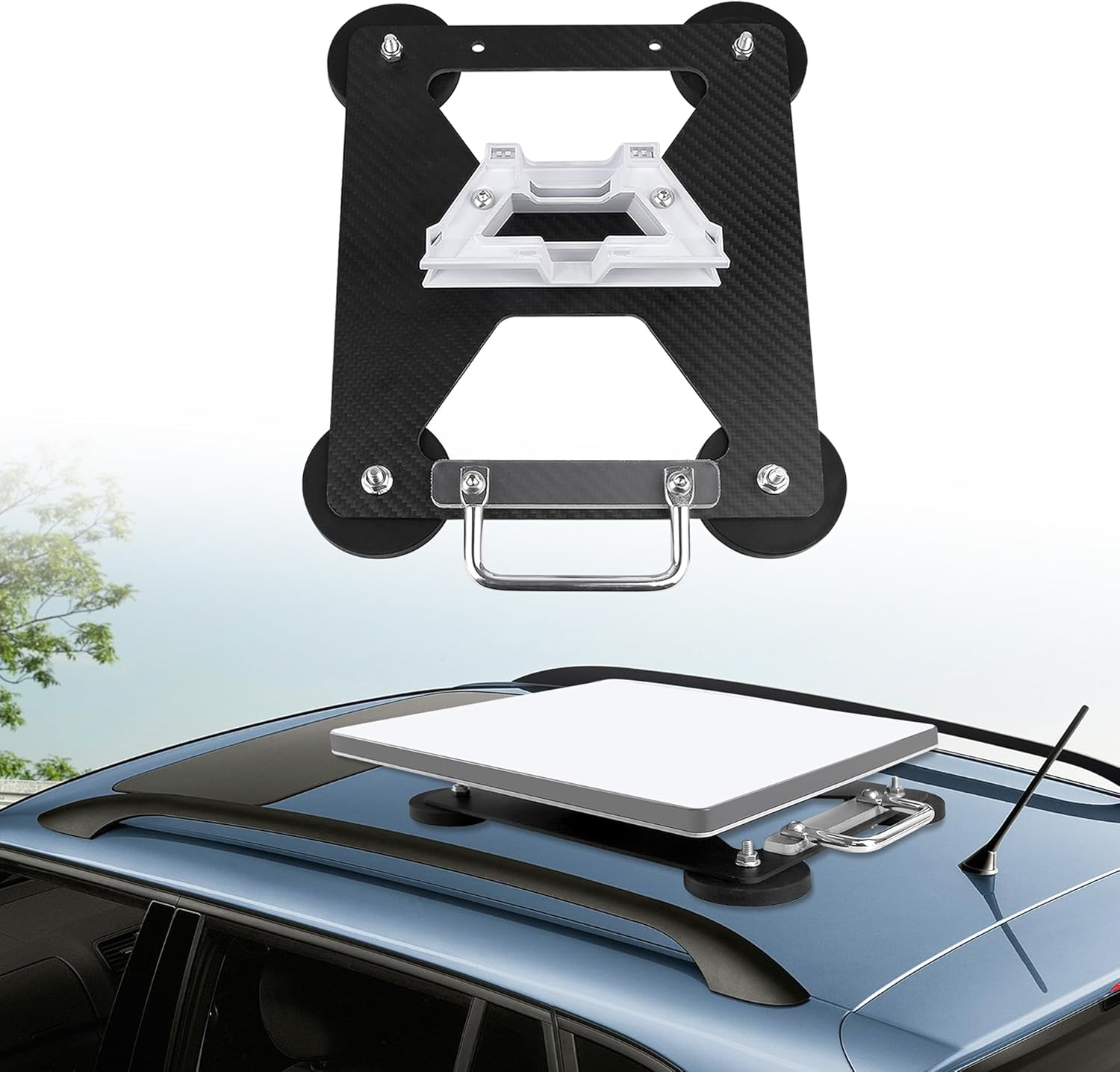 Starlink Mini Carbon Fibre Magnetic Car Roof Mount Kit ，Starlink Mini Car Roof Magnetic Mount for Rvs, Vans, Boat, Yachts, Trucks image number 3