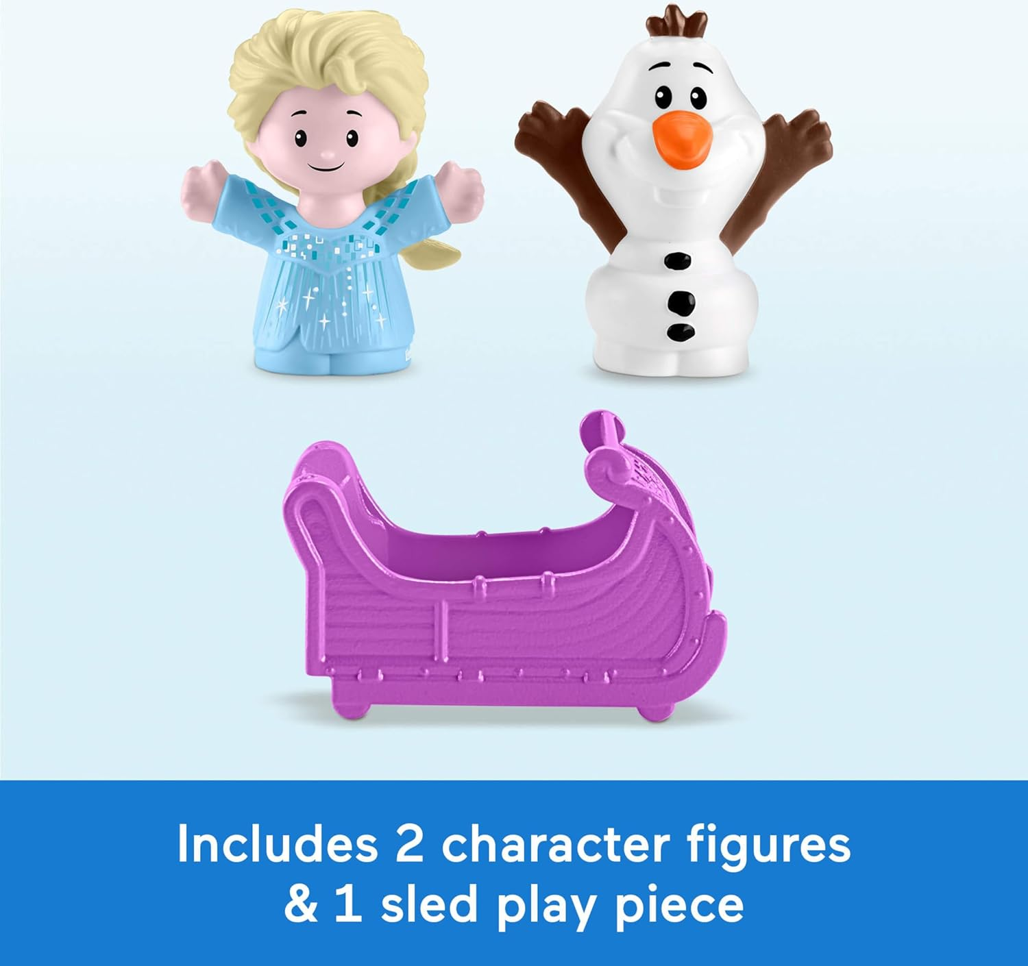 Fisher-Price Little People Toddler Toy Disney Frozen Arendelle Sledding Adventures Playset with Figures for Pretend Play Ages 18+ Months image number 1