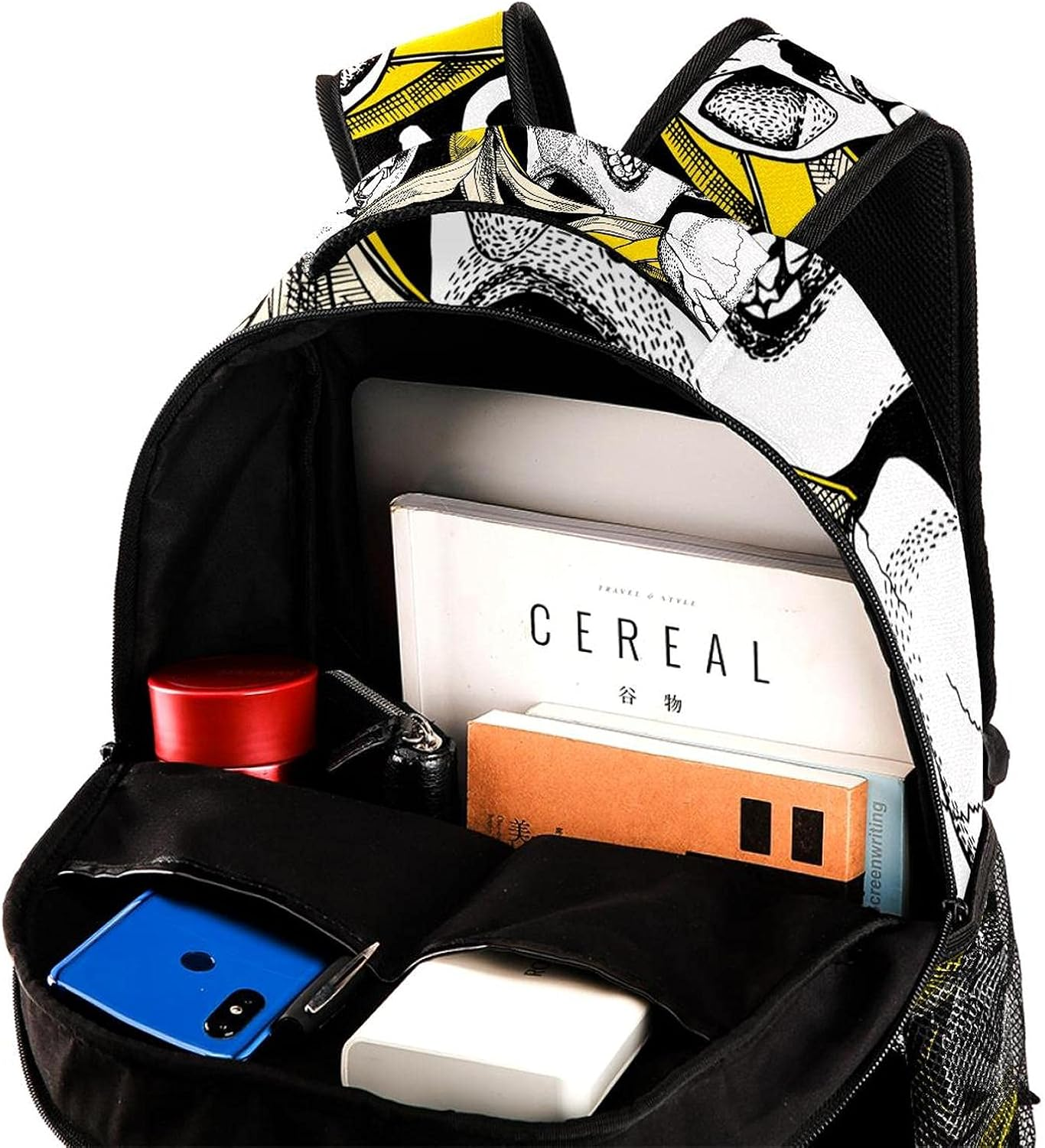 Banana Skull Head Backpack Students Shoulder Bags Travel Bag College School Tote Backpacks image number 4