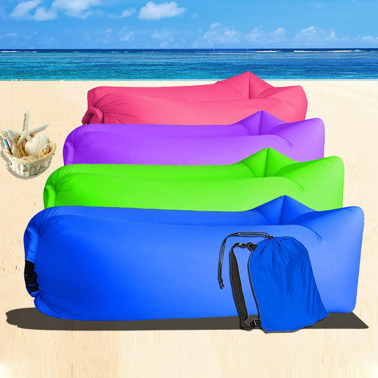 Yotsuba Air Lounger, Fast Inflatable Air Sofa & Sleeping Bed, Portable Camping Accessory for Indoor & Outdoor image number 4