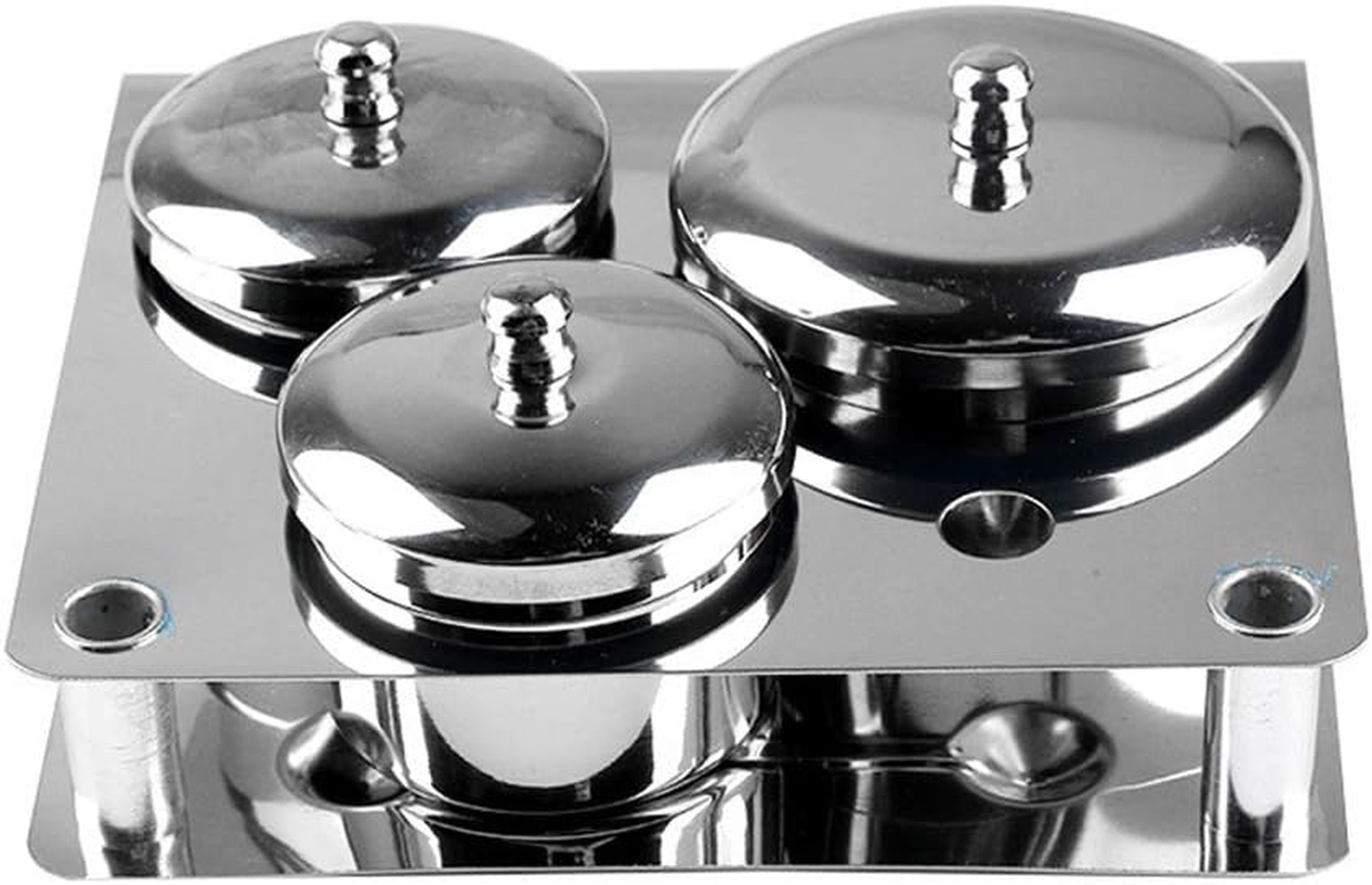 3 Pieces Nail Art Dappen Dish Stainless Steel Nail Art Acrylic Powder Liquid Cup with Lid Dappen Cup Nail Liquid Container Acrylic Nail Tips Cup Dappen Dish Nail Art Tools Liquid Powder Cup Dish Pot