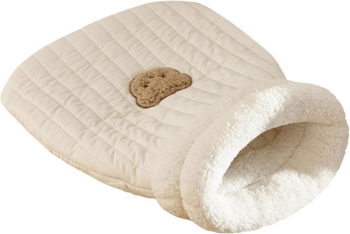 Cat Sleeping Bag, Cozy Cat Bed Cave Soft and Comfortable Design, Easy Access Sleeping Bag with Cute Bear Pattern for Cats and Small Dog image number 2