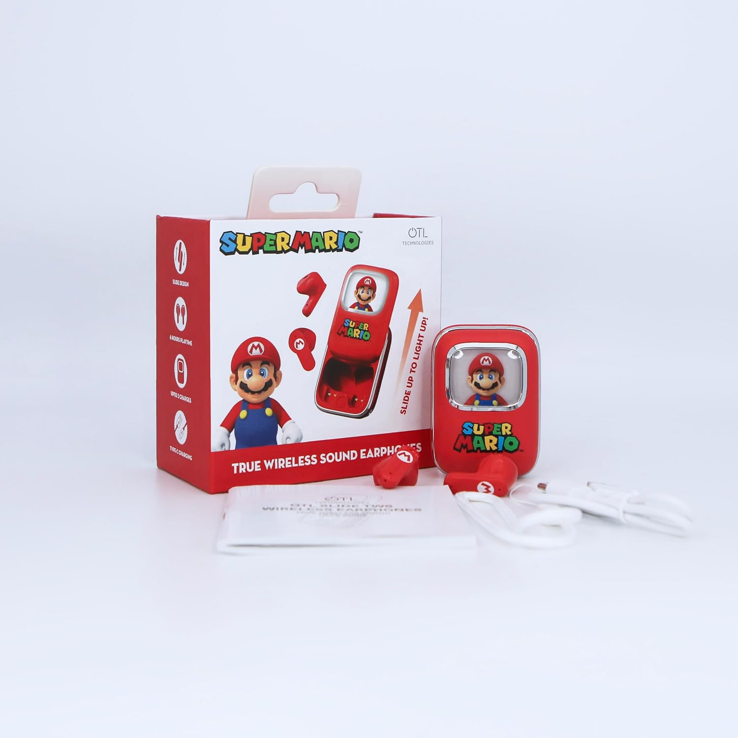 OTL - Super Mario Red Slide TWS Earphones/Lights and Sound/Super Mario Red image number 1