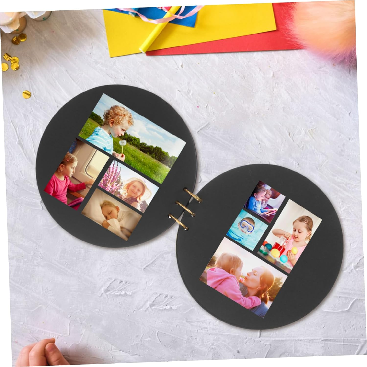 Kisangel Photo Album DIY Growth Album Book for Boy Girl Durable Felt Material Ample Storage Capacity Meaningful Shower Present Creative Design for Cherished Memories image number 4