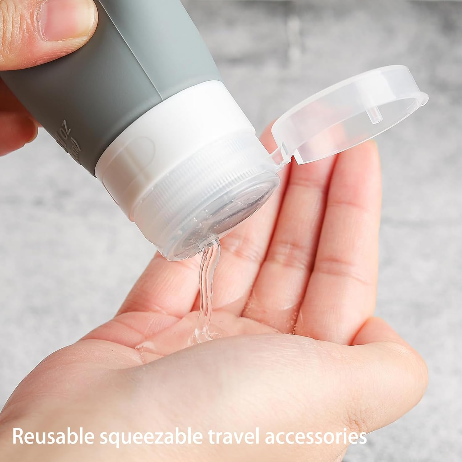 Travel Bottles Set,16 Pack- Beach Change Bottle Set Salt with Clear Toiletry Bag, Resistant Leak Proof Squeezable Containers, Refillable Bottles for Camping/Travel image number 4