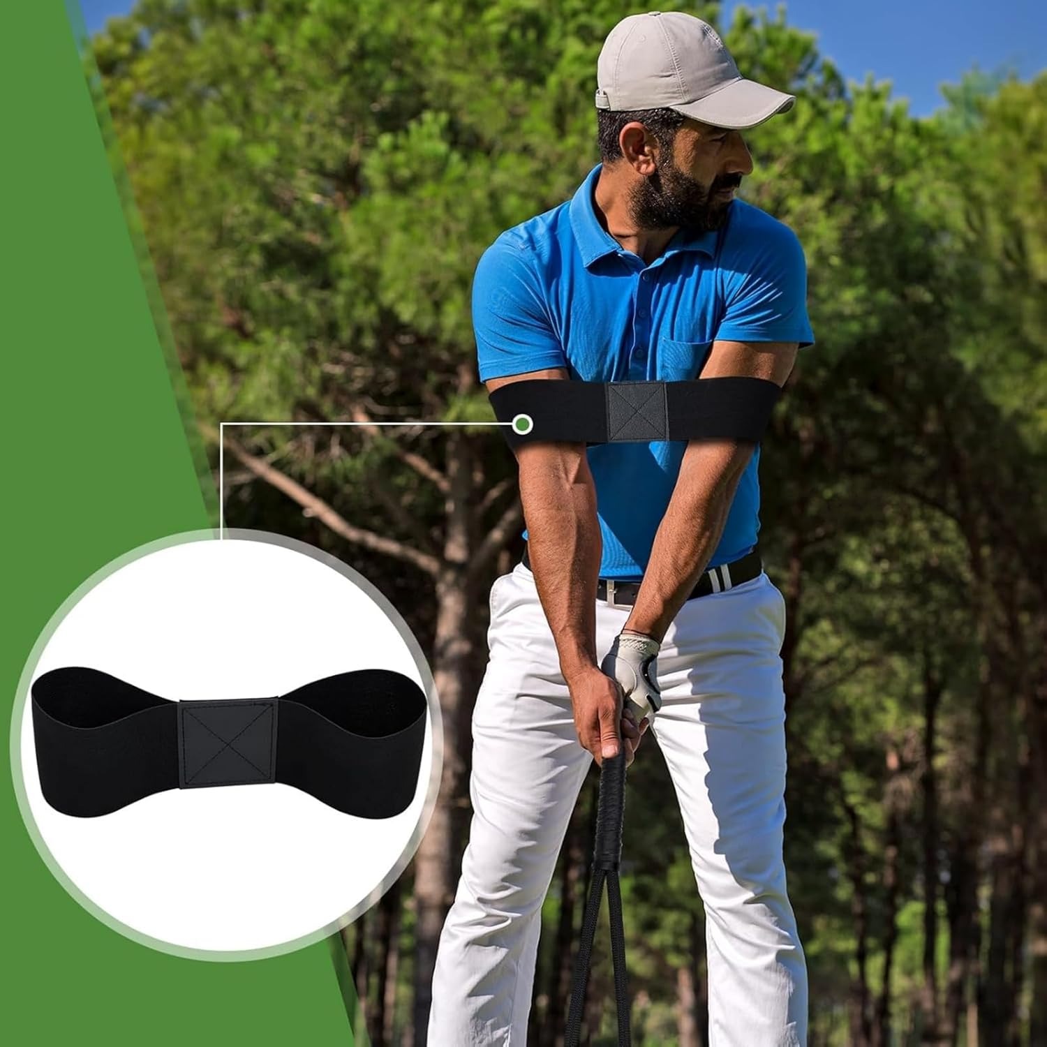 Golf Swing Rope Trainer - Golf Swing Training Aid for Beginner Indoor Outdoor Golf Practice, Warm-Up Exercise Posture Corrector, Improved Speed & Power Practice Equipment with Storage Bag image number 1