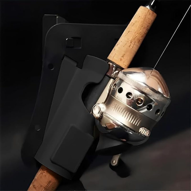 Crovakeu 1PCS Fishing Rod Holster for Belt - Adjustable Waist Mount with Quick Draw Clip | Hands-Free Bank Fishing Accessory, Secure Lock Fits Fly & Surf Rods