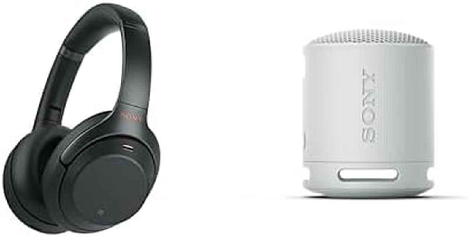 Sony WH1000XM4 Noise Canceling Wireless Headphones with Alexa Voice Control, Black with Sony SRS-XB100 Wireless Bluetooth Portable Lightweight Super-Compact Travel Speaker, Grey Bundle