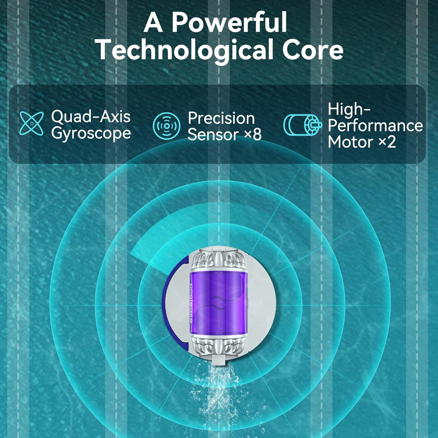 X1 Cordless Robotic Pool Cleaner, Robot Pool Vacuum Cleaner with Dual-Motor, Lasts 90Mins Runtimes, Ideal for 80㎡ Flat Bottom Pools, Automatic Cleaning with Smart Self-Parking image number 5