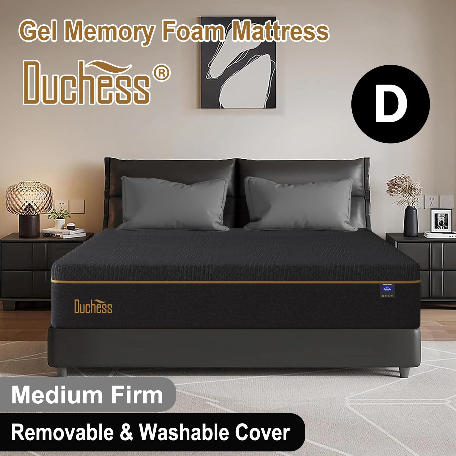 Duchess Mattress Double Size,Gel Memory Foam Mattress in a Box for Cool Sleep & Motion Isolation Pressure Release and Comfortable Sleep image number 7