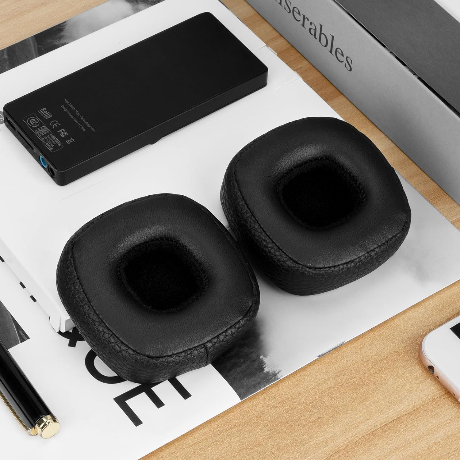 Linkidea Replacement Ear Pads for Marshall Major III Wired/Major III Wireless/Major IV/MID ANC Headphones Ear Cushions, Headset Earpads (Protein Leather/Black) image number 1