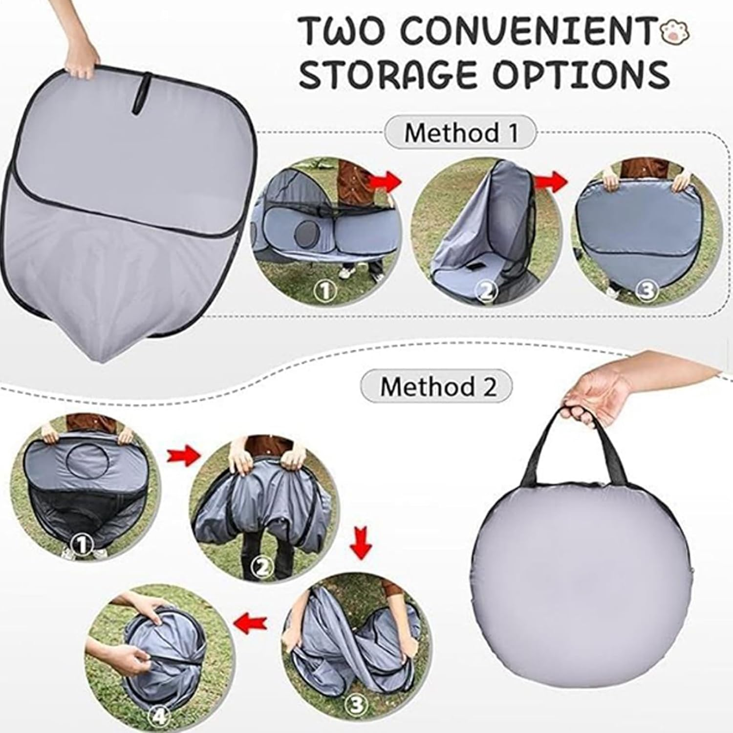 Gazocua Portable Cat Tent, Outdoor Cat Run, Cat Play Pen, Portable Pet Tent for Small Animals Indoor and Outdoor Use, for Cats Puppies Indoor and Outdoor Use image number 5