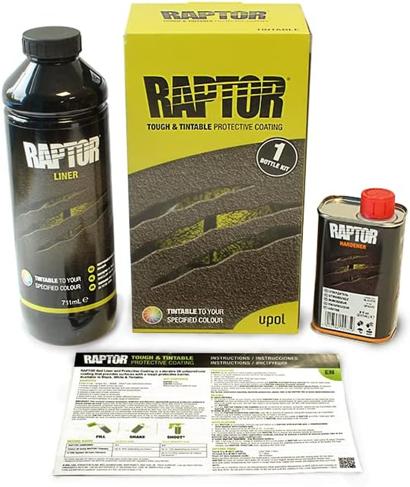 U-POL Raptor Tough Protective Coating Kit 1 Litre, Tintable