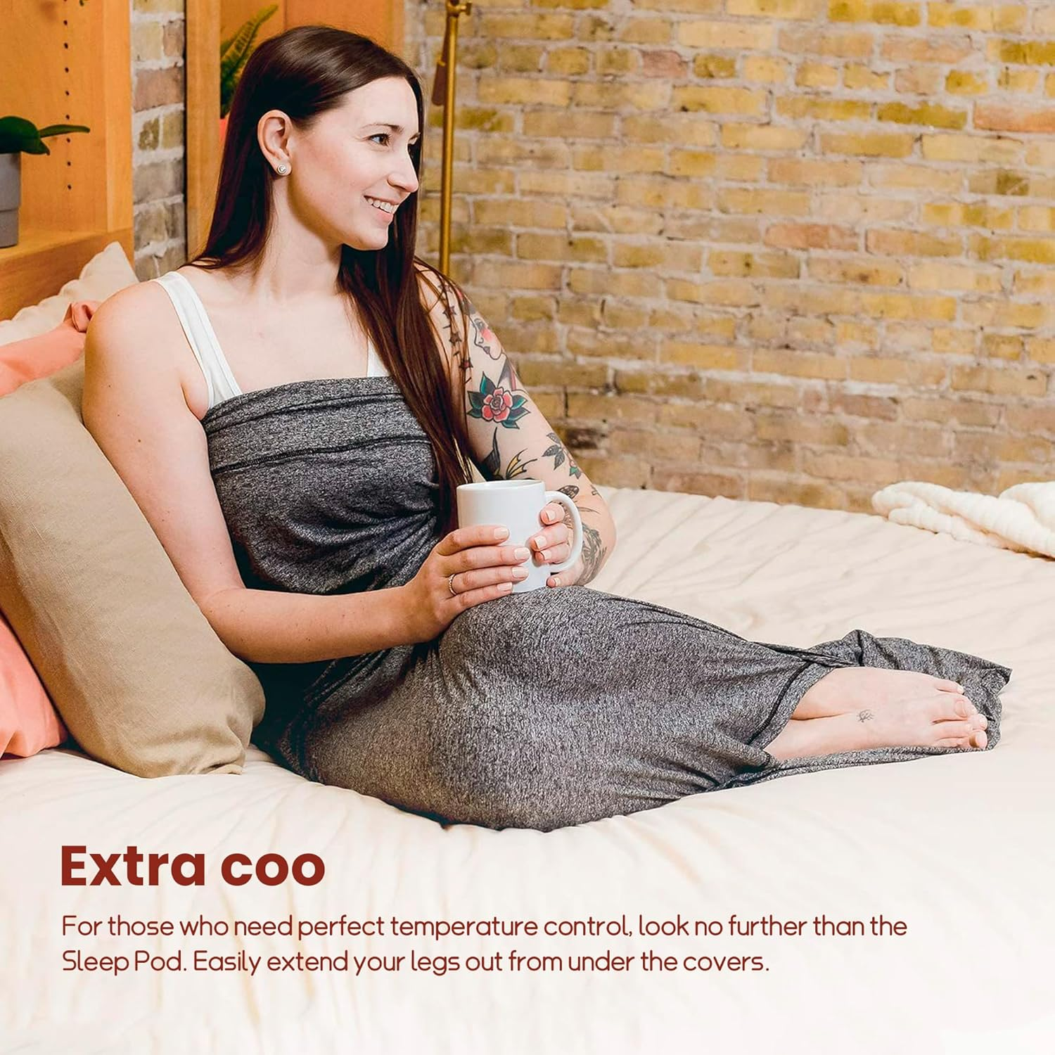 Emesak Compression Sleep Sack, Ultra-Light Wearable Blanket for Enhanced Comfort, Stress & Anxiety Relief, Lightweight Gravity Blanket for Adults - Grey image number 6