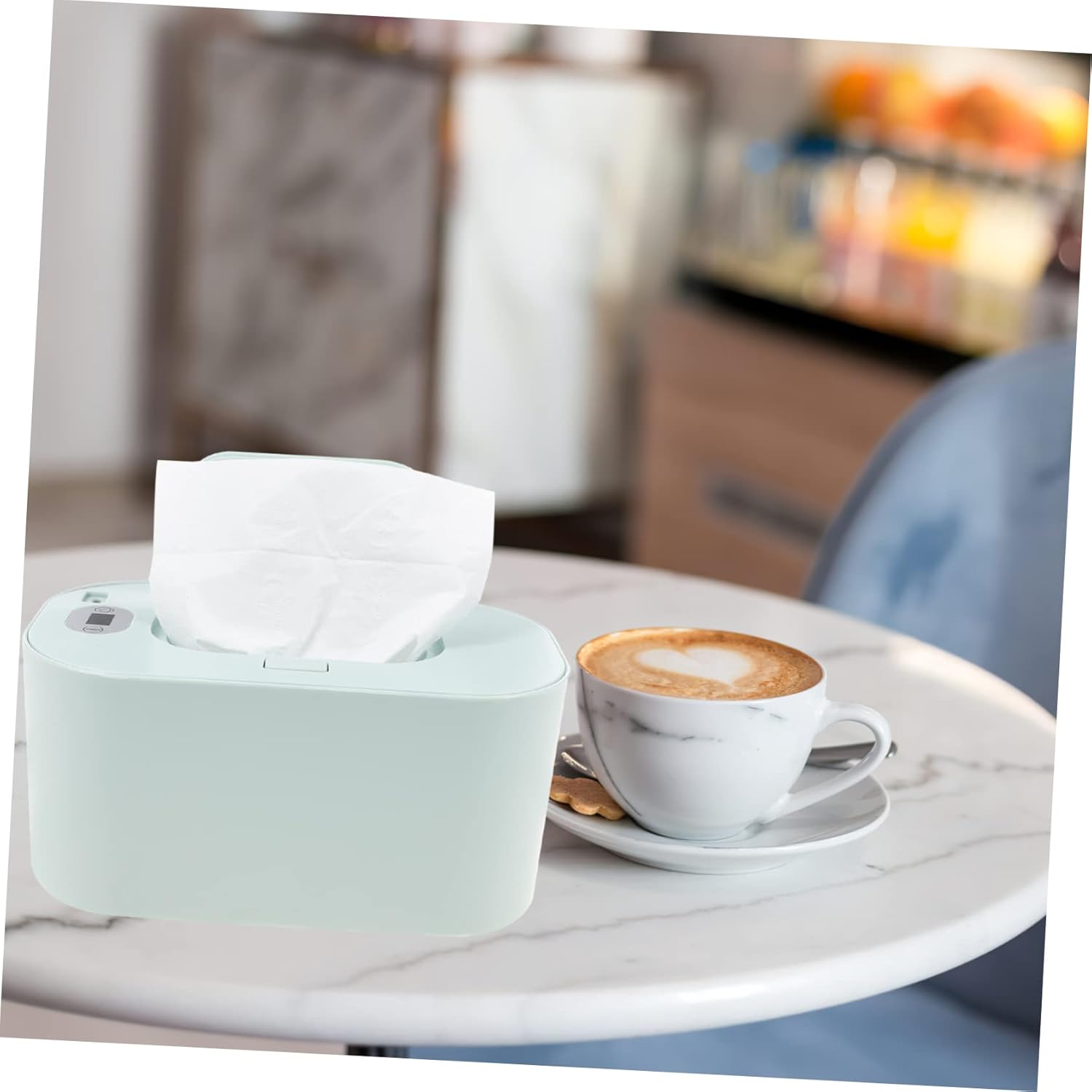 Abaodam Portable USB Baby Wipe Warmer Dispenser, Portable Wet Tissue Heater for Travel, Green Intelligent Wet Wipes Warmer Suitable for Baby Care and Diaper Use image number 2