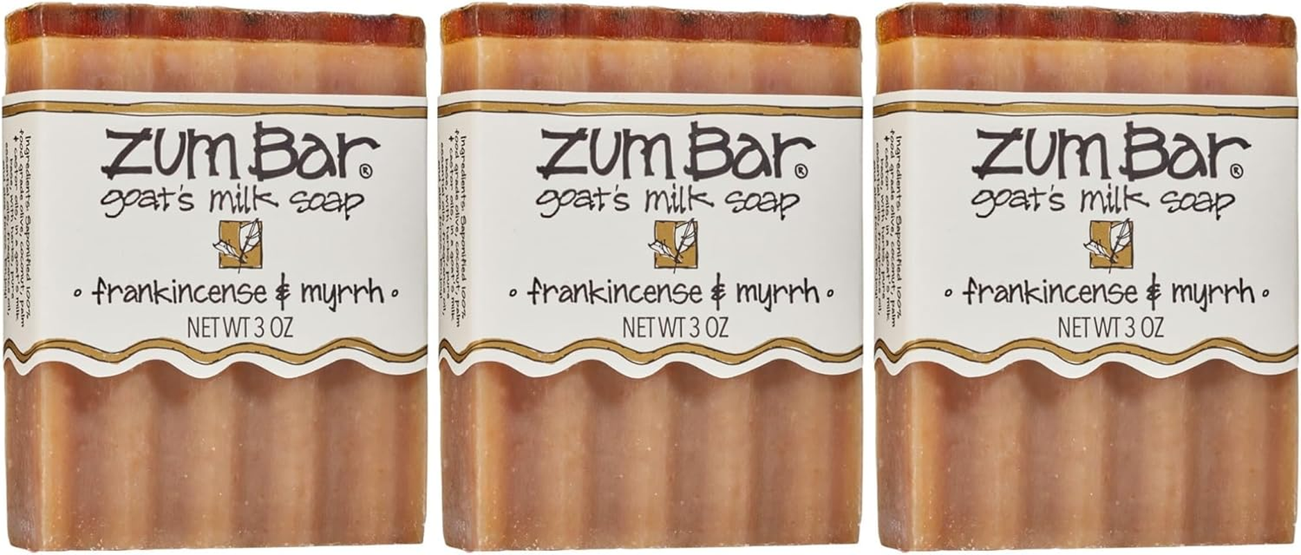 Indigo Wild: Zum Bar Goat'S Milk Soap Bar, Frankincense & Myrrh 3 Oz (3 Pack) image number 5