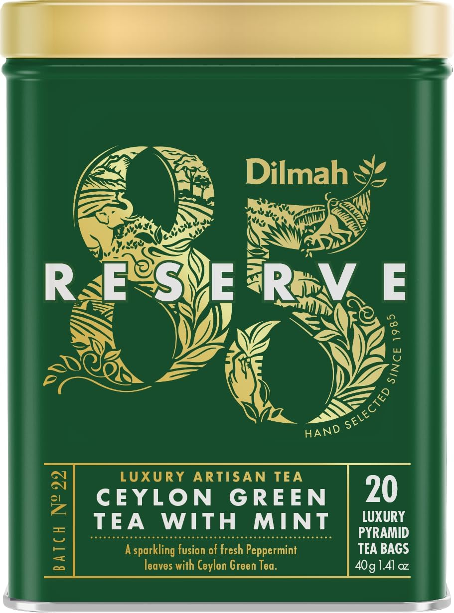 Dilmah 85 Reserve Ceylon Green Tea with Mint - 20 Luxury Leaf Tea Bags image number 1