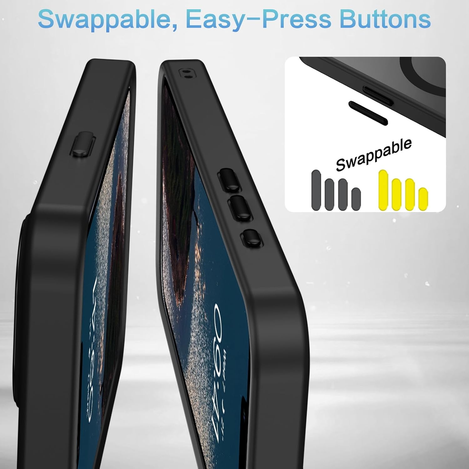 YINLAI for Iphone 16E Case 2025, [Compatible with Wireless Charging] Skin-Friendly Touch Slim Shockproof Protective Phone Cases for Iphone 16E 6.1", Translucent Matte Black image number 3