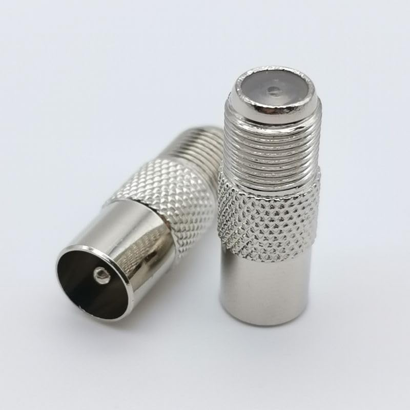 10Pcs Female to Male TV Aerial Coaxial Coupler for Antenna Cables Satellite Cables Coaxial Cables T/F Screw Connector Socket to RF Coax Aerial Adapter TV Aerial Coaxial Coupler for Antenna Cables image number 6